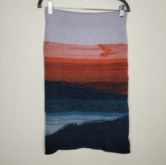 Anthropologie Akemi Kin Scenic Sweater Skirt Wool Blend Women's Size Medium - Picture 2 of 6